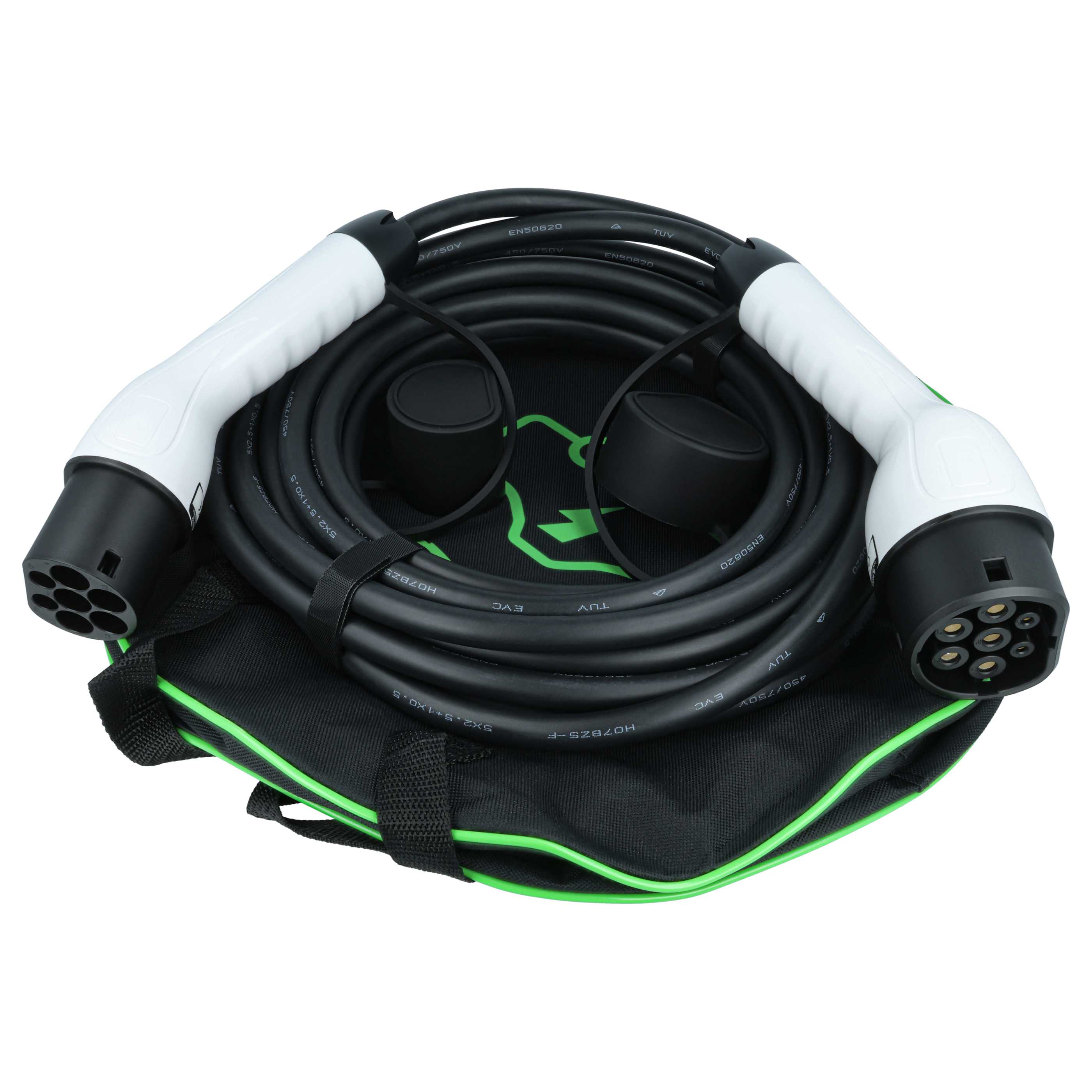 E-Auto Ladekabel Typ 2 zu Typ 2 - 16 A 3-phasig, 11 kW Mode 3, 10 m